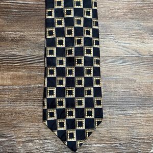 Men’s Ermenegildo Zegna Disegno Esclusivo 100% Silk Neck Tie Geometric Italy